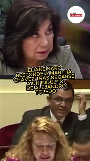 ELIANE KARP ARREMETE CONTRA FUJIMORISTA MARTHA CHÁVEZ TRAS NEGARSE A INDULTO DE TOLEDO🚨#ahora
