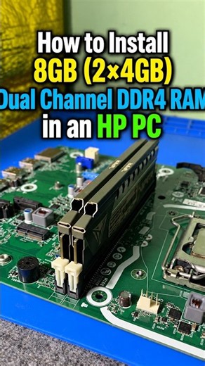 How to Install 8GB (2×4GB) Dual Channel DDR4 RAM in an HP PC #Shorts