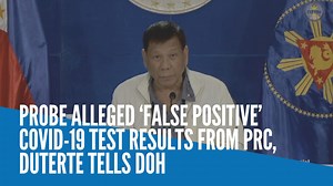 The Department of Health (DOH) should look into the alleged “false positive” COVID-19 test results from the Philippine Red Cross (PRC), President Rodrigo Duterte said in his weekly taped briefing that aired on Monday. Video by RTVM | INQUIRER.net