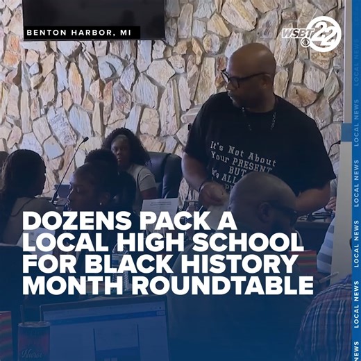 #ICYMI Dozens attended a Black History Month Roundtable at Benton Harbor High School on Thursday. https://wsbt.com/news/local/dozens-join-black-history-month-roundtable-at-benton-harbor-high-school-local-community-michigan-berrien-county-input-improvement-students-positives-negatives | WSBT-TV