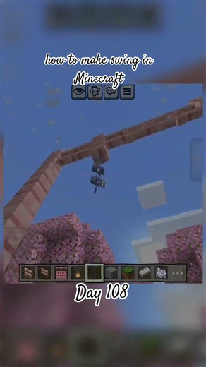 how to make swing in Minecraft