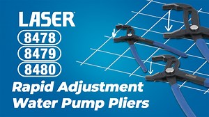 ⚠ Now Available: Available in 3 sizes, these water pump pliers feature a rapid adjust push-button mechanism and are designed to hold pipes and fixings and apply torque, with serrated jaws shaped to grip round or flat stock making them ideal for a wide range of maintenance and plumbing jobs, and textured sand dipped handles for excellent grip and comfort. Available now from your local Laser Tools dealer. (Part Nos. 8478, 8479, 8480). More details and prices on our website; http://toolc.uk/8478 #L