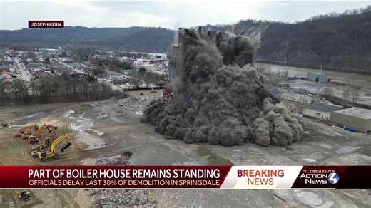 Springdale boiler house demolition moved to next week after partial collapse of building