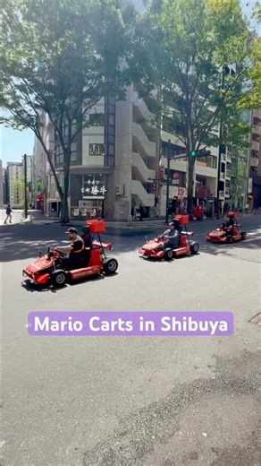 Mario Karts Drifting Through Shibuya! 🏎️🍄 in Japan