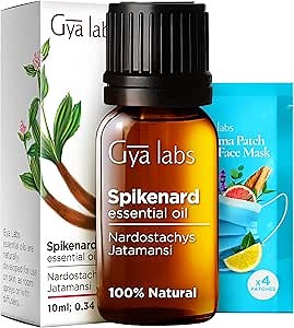 100% Pure Spikenard Essential Oil - 0.34 Fl Oz - Spikenard Oil for Hair, Skin, Diffuser, Aromatherapy & DIY Candle Making Scent