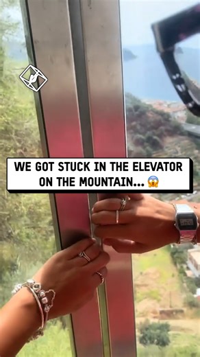 We got stuck a mountain elevator 🛗😭 #mountains #travel | UNILAD