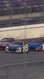 Heart-stopping finish as Noah Harmon secures his first career win for @MazdaMX5Cup Round 1 at his home track @daytona Tune in for more action at 10 AM ET tomorrow: bit.ly/MX5CupRound2 #MazdaMotorsports #ChallengerSpirit | Mazda Motorsports