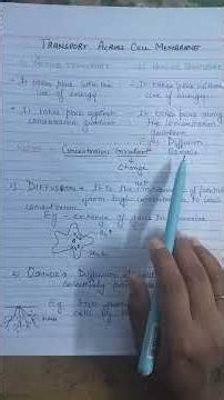 Transport Across Cell Membrane | Diffusion & Osmosis | New NCERT