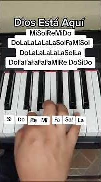 Dios Está Aquí piano tutorial Fácil #adoración #dios #diosestaaqui #pianotutorial