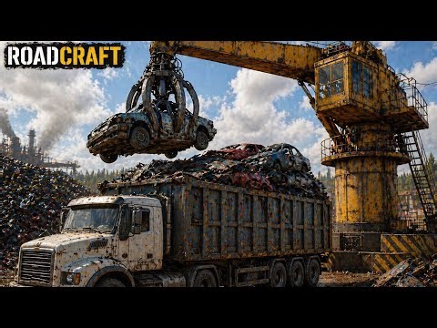 LOADING SCRAP WITH A GIANT CRANE! 😱 | RoadCraft