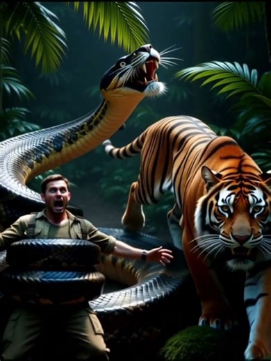 big python and tiger viral