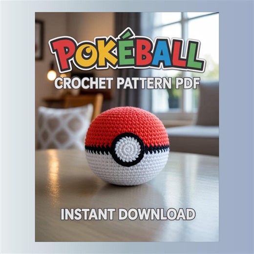 Pokeball Crochet Pattern PDF | DIY Pokemon Amigurumi Plush | Easy Plushie Crochet Toy | Anime Crochet Gift | Beginners Pattern Download Toys - Etsy