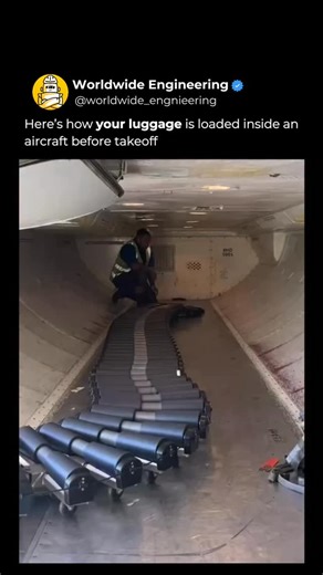 WORLDWIDE ENGINEERING 🌍 on Instagram: "Every bag has a precise place. This clip shows how luggage is carefully loaded into an aircraft before takeoff. Conveyors, carts, and loaders work in perfect coordination, placing each suitcase in its exact compartment to balance weight and maximize space. The process is fast, efficient, and designed to keep the aircraft safe while ensuring passengers get their bags at the right destination. It’s a glimpse into the invisible engineering behind air travel. 