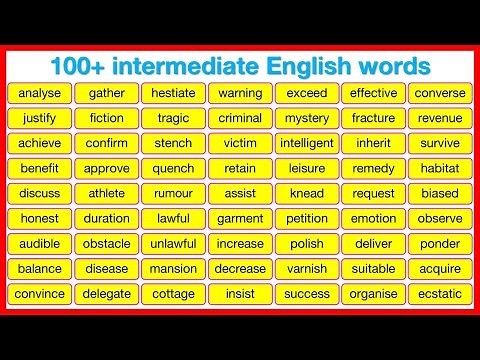 100+ INTERMEDIATE words you need to know 🤔 | Improve your English vocabulary | IELTS TOEFL practice
