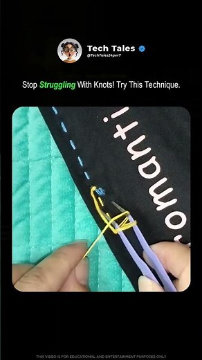 Genius Hack to Tie Short Threads Effortlessly!