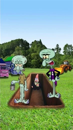 SpongeBob SquarePants vs Patrick Stars , orang kaya mati orang miskin mati#shorts
