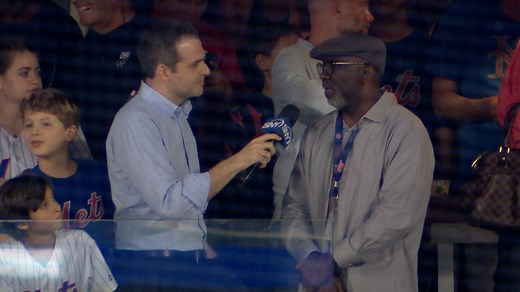 Mookie Wilson on Old Timers' Day