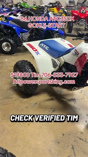 1986 Honda ATC350X with Goki starter $19800 contact us at 7068337927‼️
