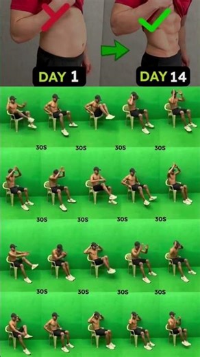 “14 Din Mein Visible Abs 😱🔥 Chair Workout Se Belly Fat Finish 💪 No Gym”