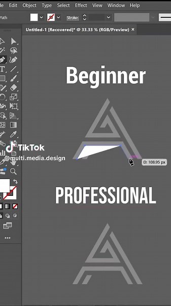 part 188 How create letter in illustrator #viral #fyp #orignalcontent #multidigitalmedia #foryou