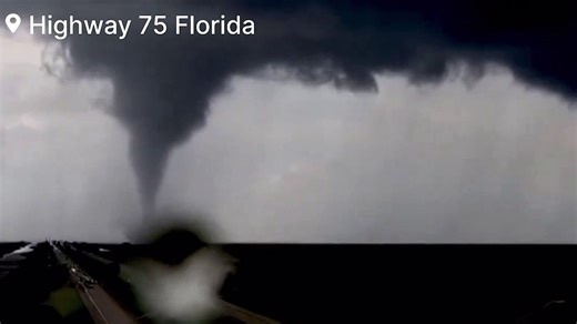 Watch as a tornado crosses I-75 during hurricane Milton's wrath in Florida