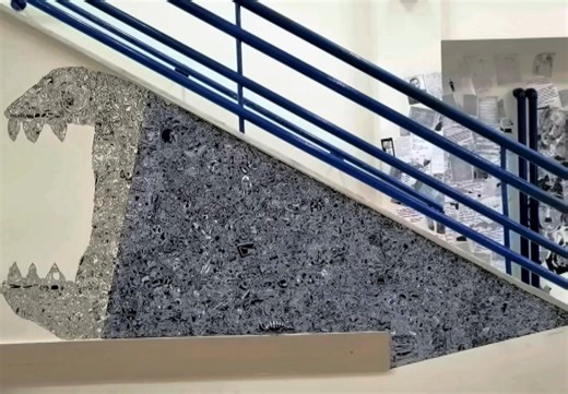 Ένα ξεχωριστό έργο τέχνης ενός μοναδικού δημιουργού κοσμεί τον τοίχο στο 5ο γυμνάσιο Λαμίας - ertnews.gr