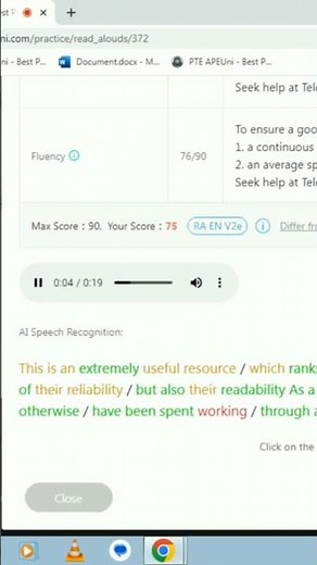 Read Aloud Example Score 75+ | PTE Tips And Tricks #ptetipsandtricks #readaloud