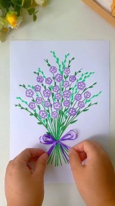 Using okra to print a bouquet, simple and beautiful, come and try it #creativity #creative #creativepainting | Art, Crafts and Journals