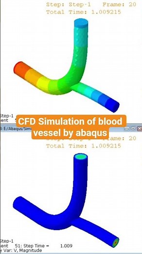 #cfd Simulation of blood vessel in #abaqus #abaqustutorial #finiteelementmethod