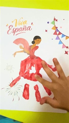 🇪🇸 Viva España! We brought this Spanish dancer to life with a fun and creative handprint craft! Perfect way to explore culture through art 🎨💃 🖐 Want printable templates? You’ll find them all on our site — just tap the link in profile or check the first comment for the direct link to this craft. Happy crafting! 🎨✨ | Mr Mintz Crafts