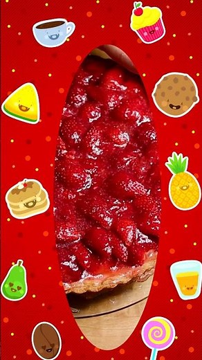 Leckerer Erdbeerkuchen mit knusprigem Mürbeteigboden I Erdbeertorte Rezept ohne Gelatine #shorts