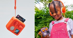 pentagram's interactive yoto mini audio box is a playful tech device for kids