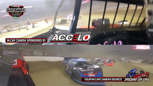 Flash Back to last year with #20RTJ Ricky Thornton Jr Racing - A-Main at the Gateway Dirt Nationals 2024 Super Late Model, in-car camera sponsored by Accelo Racewear | Speedway Car Cams