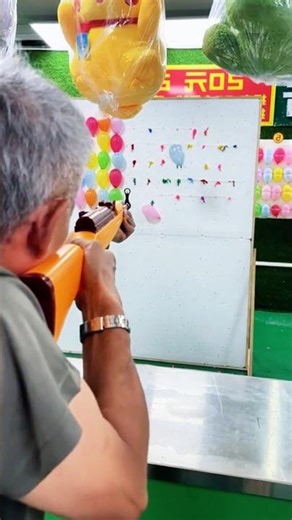When my special forces grandpa went to challenge the balloon-popping game.
