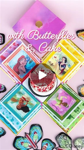 Send A Cake | Online Cake Delivery on Instagram: "Make birthdays truly unforgettable with our Disney-themed explosion box 🎉! Delight in a luscious strawberry cake 🍰, accompanied by whimsical flying butterflies 🦋. Inside, find enchanting artwork featuring beloved characters like Disney’s Moana, Ariel, Tiana and Snow White. It's the perfect way to add a touch of Disney enchantment to any birthday celebration ✨"