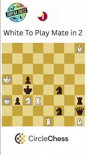 Can you solve this mate in 2 in 5 sec | Level: Medium💪🏻 #chess #shorts #chesspuzzle #suryaachess