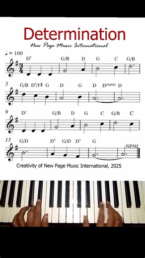 60K views · 914 reactions | Keyboard Performance of "Determination" ‎We are determined  ‎#keyboardmusic ‎#creativity ‎#determination | New Page Music International | Facebook