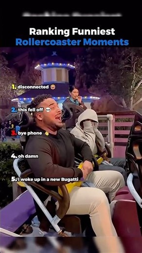 Ranking Funniest RollerCoaster Moments 😂 #funny #rollercoaster