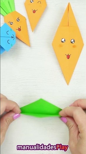 🥕 Cómo hacer zanahoria de papel ¡MUY FÁCIL!