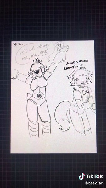 Funtime Chica Art Sketch Drawing - Reply to @bee27art