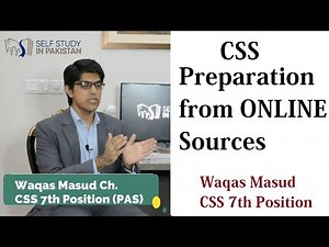 CSS Preparation from Online Sources | Waqas Masud PAS | Hamza Riaz