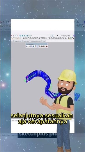 Cara menggunakan plugin sketchplus untuk meng copy objek sesuai jalur yang sudah di buat di ske