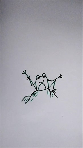 Cute Frog 🐸 drawing #shorts #youtubeshorts #shortvideo #shortsfeed