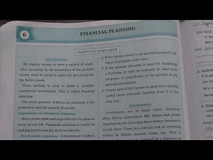 class 9 chapter 6 Financials Planning workbook solutions answers
