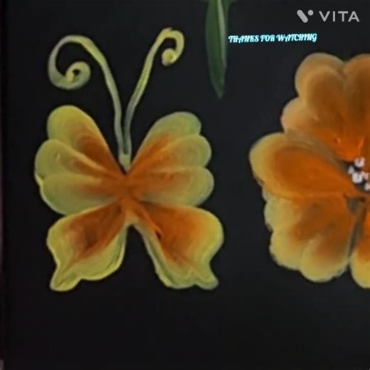 VERY SIMPLE AND EASY ACRYLIC PAINTING OF A BUTTERFLY FOR BEGINNERS