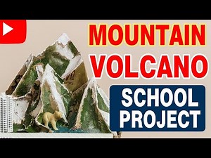 Mountains volcano with waste materials school easy 3 steps diy project rubrics activity