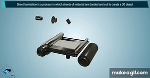 Sheet Lamination 3D Printing: An Additive Manufacturing Process Explained #3dprinting #engineering on Make a GIF