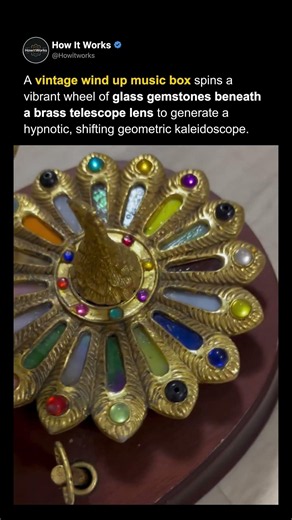 Vintage Kaleidoscope Music Box 🦚🎵
