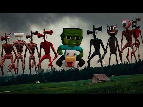 TEAM SIREN HEAD VS TEAM LIGHT HEAD VS TEAM TRAFFIC LIGHT HEAD VS TEAM CARTOON CAT