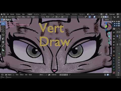 Solenne Lashes - Part 1 - Vert Draw in Blender